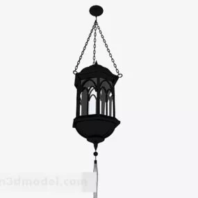 European Black Chandelier 3d model