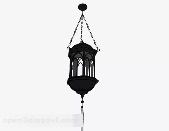 European Black Chandelier 3d model European Black Chandelier 3d model