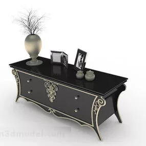 European Black Coffee Table 3d model