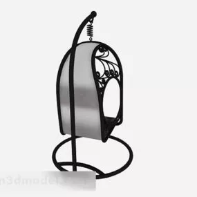 Black Outdoor Hanging Chair 3d model