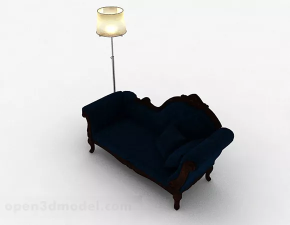 European Blue Single Sofa 3d model European Blue Single Sofa 3d model