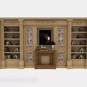 European Bookcase 3d model