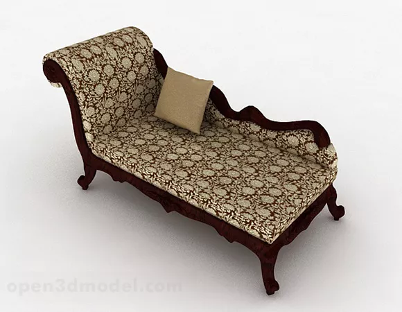 European Lounge Fabric Sofa 3d model European Lounge Fabric Sofa 3d model