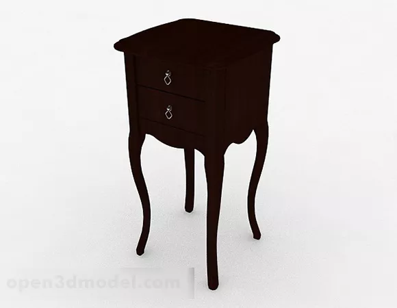 European Wooden Four Legs Locker 3d model European Wooden Four Legs Locker 3d model