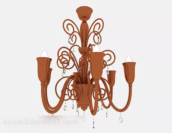 Sphere Candlestick In Glass Cup 3d model