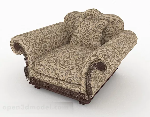 European Pattern Sofa Furniture Design 3d model European Pattern Sofa Furniture Design 3d model