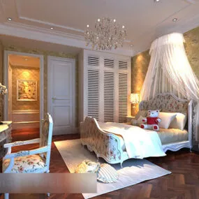 European Children Room Interior 3d model