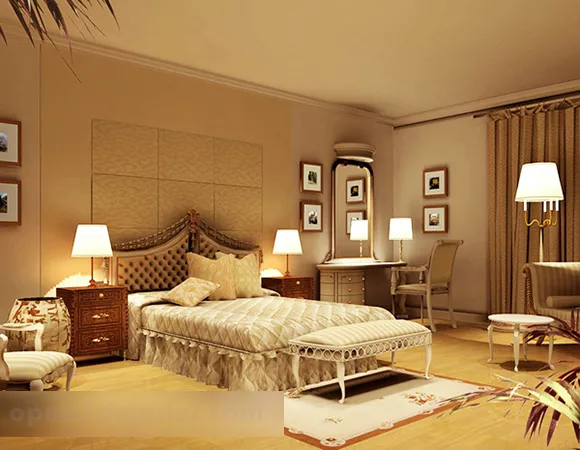 European Classical Bedroom Design Interior 3d model European Classical Bedroom Design Interior 3d model