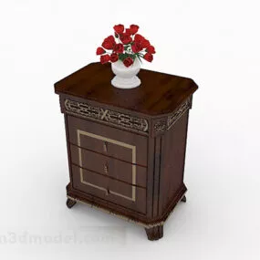 European Classical Bedside Table 3d model