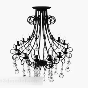 Classical Black Chandelier Furniture 3d model