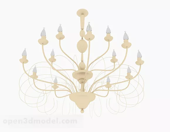 European Classical Chandelier 3d model European Classical Chandelier 3d model