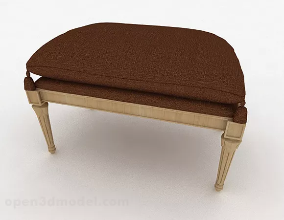 European Classical Sofa Stool 3d model European Classical Sofa Stool 3d model