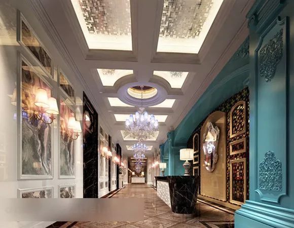 Hallway Interior With Arch 3d model