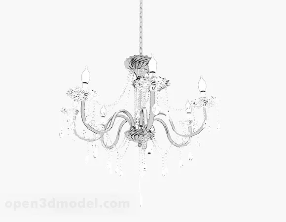 European Crystal Holder Chandelier 3d model European Crystal Holder Chandelier 3d model