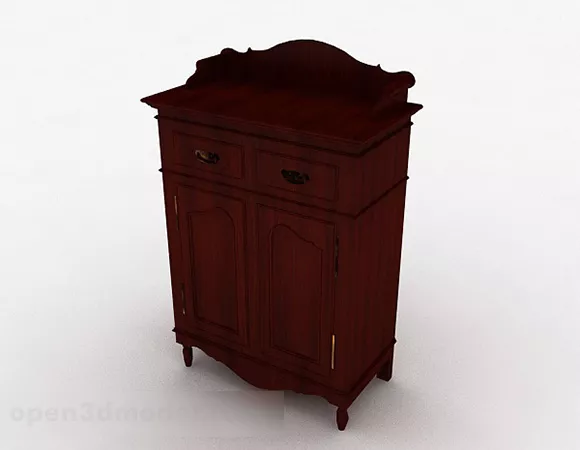 European Date Red Double Door Locker 3d model European Date Red Double Door Locker 3d model