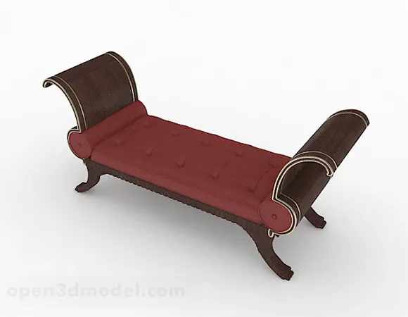 European Classic Bed Stool Chair 3d model European Classic Bed Stool Chair 3d model