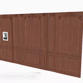 European Wooden Carved Partition 3d model