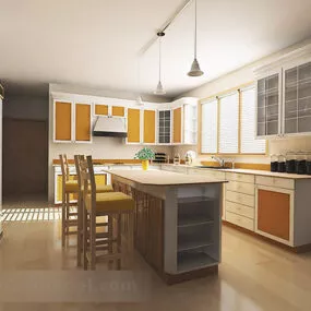 European Free Decor Interior 3d model