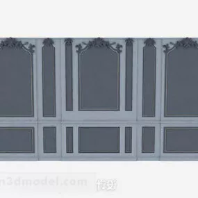 European Gray Background Wall 3d model