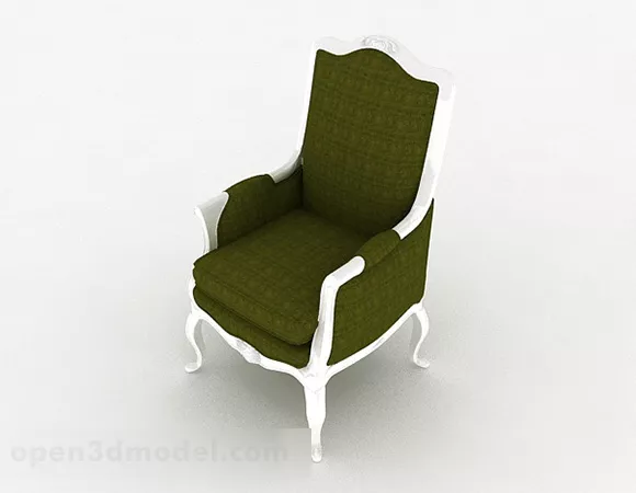 European Green Single Sofa Decor 3d model European Green Single Sofa Decor 3d model