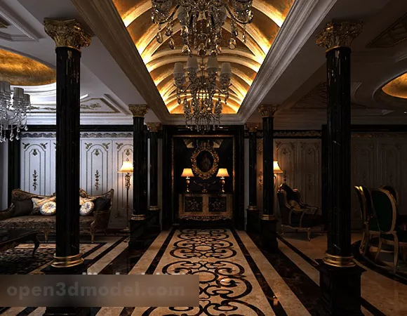 European High-end Leisure Club Interior 3d model European High-end Leisure Club Interior 3d model