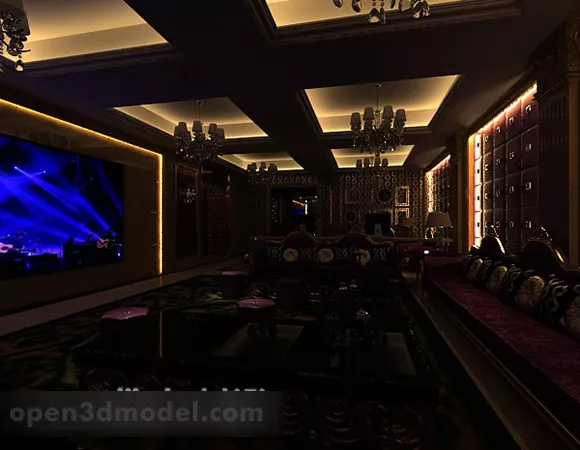 European Luxury Refined Bar Interior 3d model European Luxury Refined Bar Interior 3d model