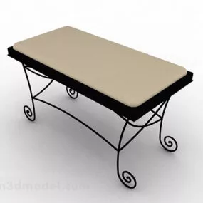 European Light Brown Coffee Table 3d model