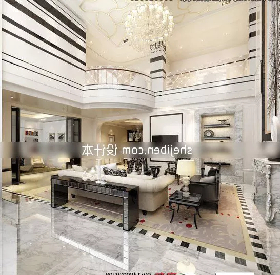 European Luxurious Living Room Design Interior 3d model European Luxurious Living Room Design Interior 3d model