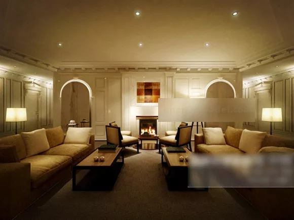 European Warm Living Room Door Interior 3d model European Warm Living Room Door Interior 3d model