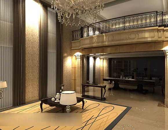 European Living Room Duplex Building Interior 3d model European Living Room Duplex Building Interior 3d model