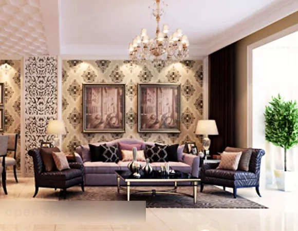 European Living Room Overall Interior 3d model European Living Room Overall Interior 3d model