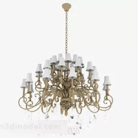 European Luxury Metal Chandeliers 3d model