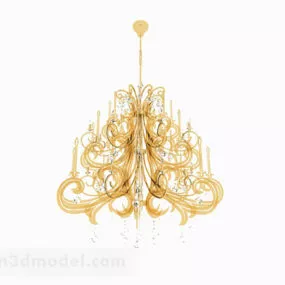 European Metal Chandeliers 3d model