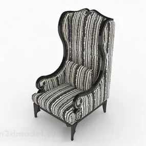 European Highback Armchair 3d model