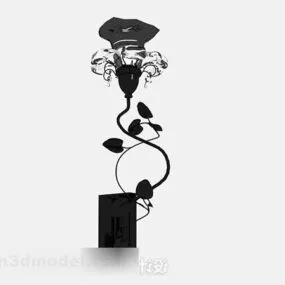 European Personality Black Wall Lamp 3d model
