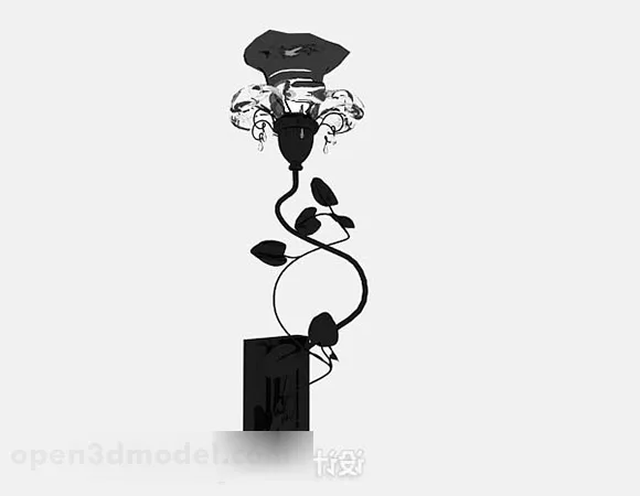 European Personality Black Wall Lamp 3d model European Personality Black Wall Lamp 3d model