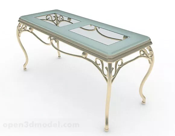 European Rectangular Dining Table 3d model European Rectangular Dining Table 3d model
