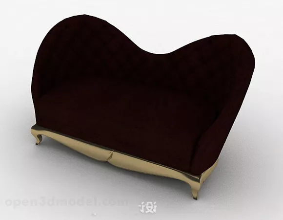 European Red Single Sofa 3d model European Red Single Sofa 3d model