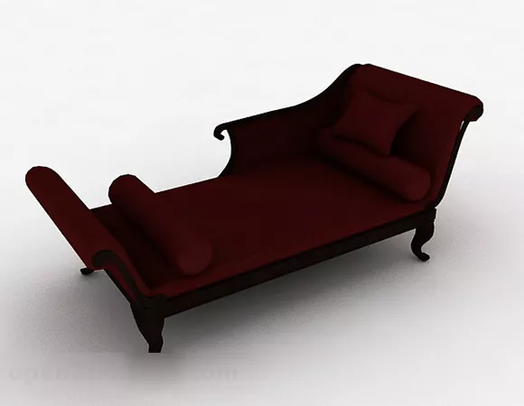 European Red Sofa Lounge Chair 3d model European Red Sofa Lounge Chair 3d model