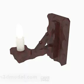 European Retro Candlestick Lamp 3d model