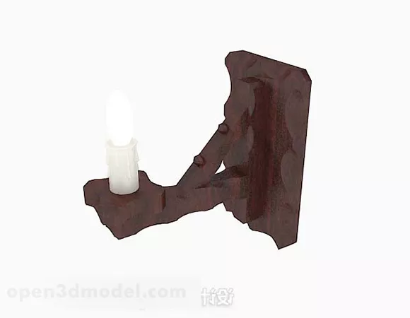 European Retro Candlestick Lamp 3d model European Retro Candlestick Lamp 3d model