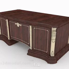 European Retro Desk 3d model