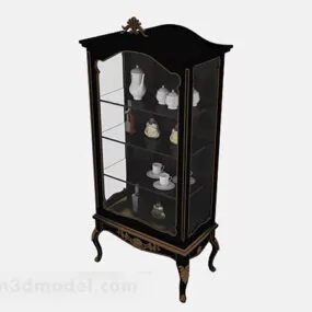 European Retro Display Cabinet 3d model