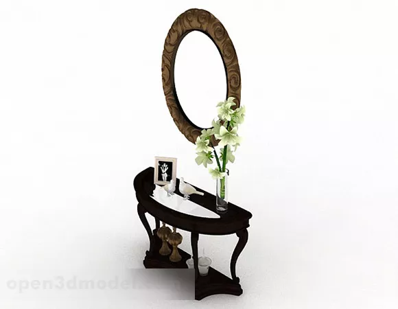 Dressing Table With X Leg 3d model
