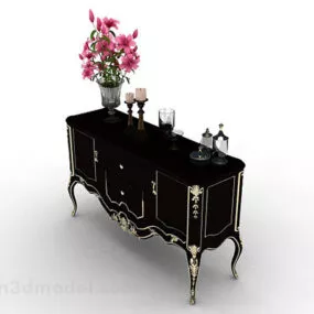 European Retro Hall Cabinet 3d model