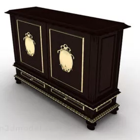 European Retro Porch Cabinet 3d model