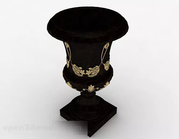 European Round Wooden Flower Stand 3d model European Round Wooden Flower Stand 3d model