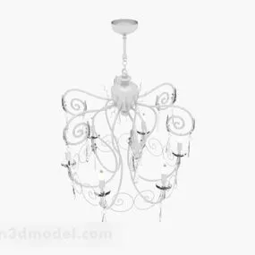European Silver Classic Chandelier 3d model