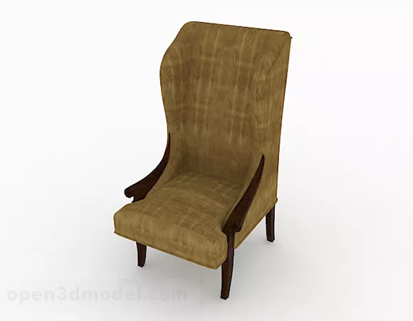 European Simple Brown Home Chair 3d model European Simple Brown Home Chair 3d model