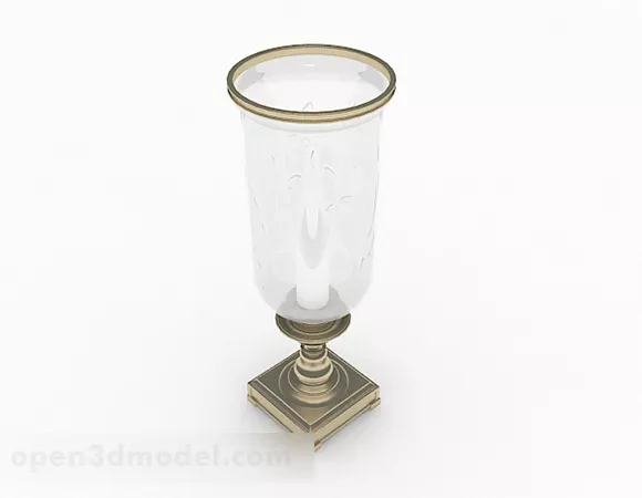Candlestick With Silver Stand 3d model